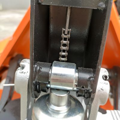 Ручной гидравлический ручной нейлоновый полиуретановый вилочный погрузчик штабелеукладчика с приводом от колес